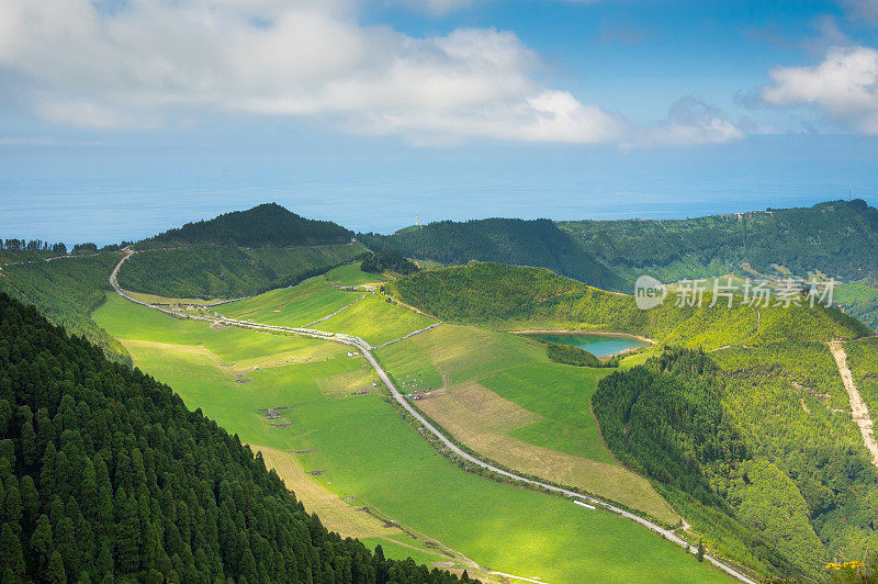 七城之湖-拉格阿达斯塞特cidades -圣米格尔岛，亚速尔群岛，葡萄牙